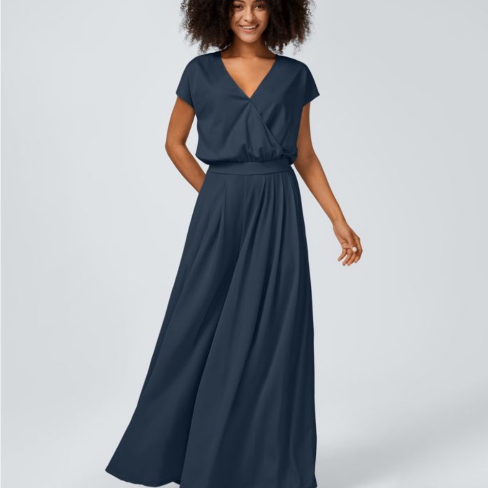 NWT HALARA Deep Blue Maxi Romper or Jumpsuit